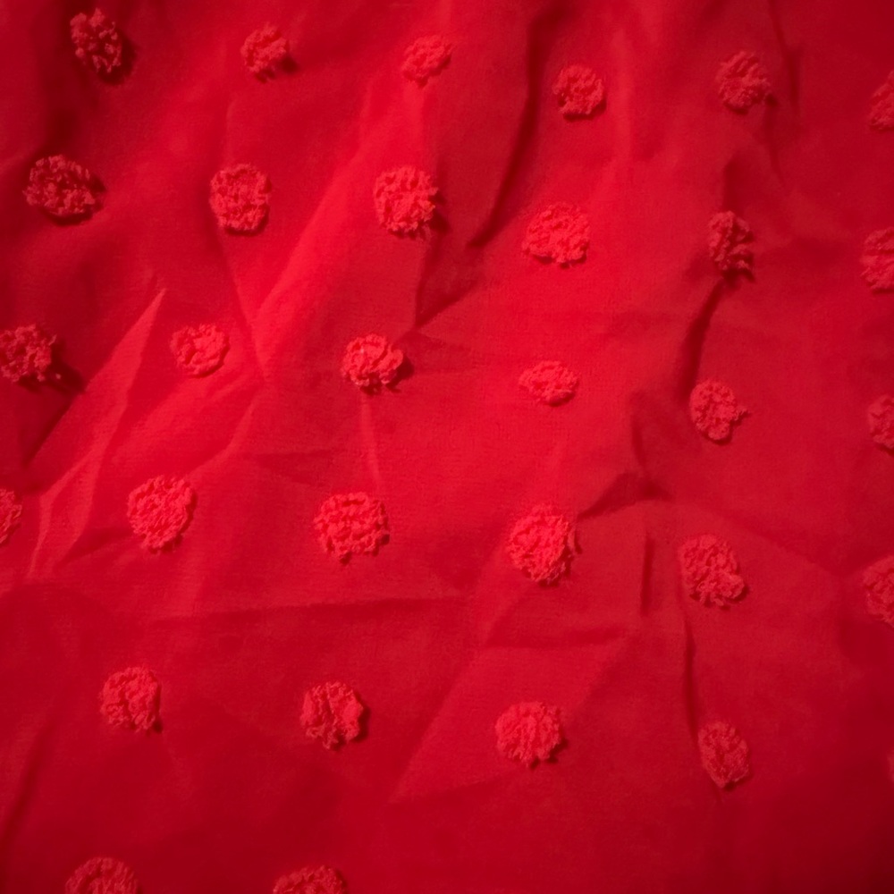 Red Ruffled Women's Top - Picture 3 of 4